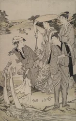 Tamagawa i provinsen Musashi ur De sex juvelfloderna
