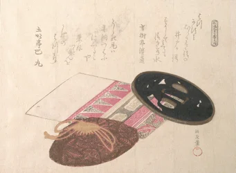 Tsuba Sword Guard and Bags, 1800-talet.
