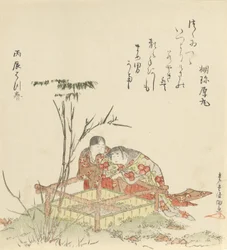 Två barn vid en brunnskant, 1796, drakens år.