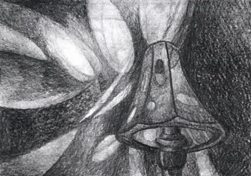 Skiss på en jugendstil-lampa