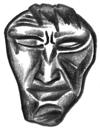 Mörk stammask