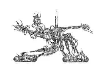 Detaljerad science fiction-robot