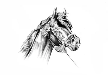Elegant hästprofil