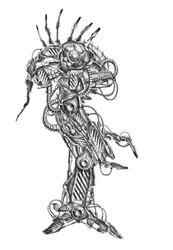 En sofistikerad science fiction-robot