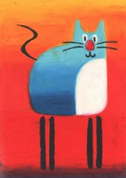 Den lekfulla blå katten