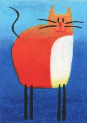 Den leende orange katten