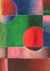 Livfull geometrisk abstrakt konst