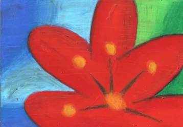En livfull röd blomma