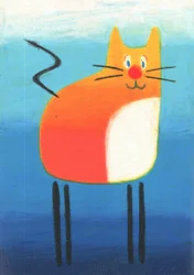 Den lustiga orange katten