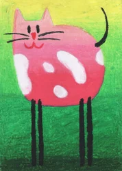 Den fantasifulla rosa katten