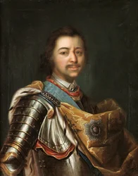 Porträtt av kejsar Peter I den store 1672-1725