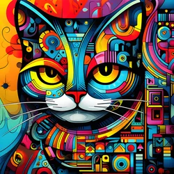 Abstrakta kattmönster 4