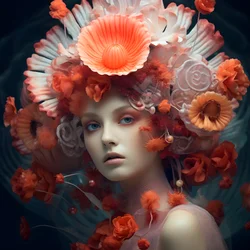 Ett nära porträtt av den vackra undervattens Actinia Sea Anemones Flower Goddess 2