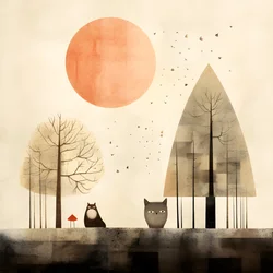 Landskap med figur 3