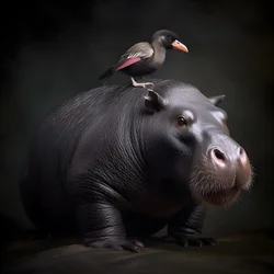 Capybara blandat med en silverback gorilla 1