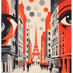 Reklamaffisch, Paris, Frankrike 4