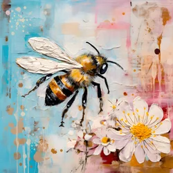 en biillustration i pastell impasto-oljateknik 2