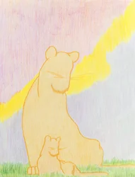 Two of a Kind, 2006 (färgpenna på papper)