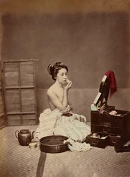 Japansk toalett, cirka 1880
