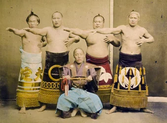 Sumobrottare, ca 1877