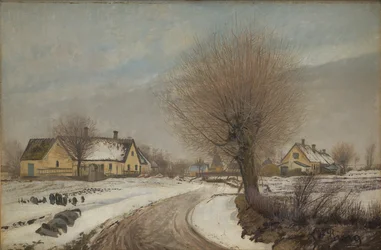 En Själlandsby. Vinter
