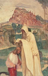 Life of St. Benedict, Scen 4: Munken Romanus klär Benedictus