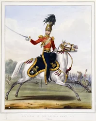 En officer av 17:e Lancers till häst, 1833-1836