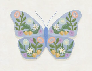 Vårblommor fjäril, 2023 (digital)