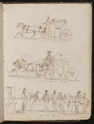 Studier av "en taxichaufför från London", "en Cittadine-förare - Genua" och "ett genuesiskt Cittadine-ställ", daterat "26/61 juni"