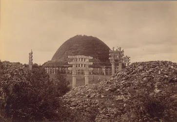 Allmän utsikt över Sanchi Tope, Bhopal District