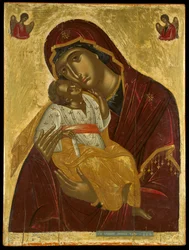 Ikon för Jungfrun av ömhet, från Kreta c.1609 (äggtempera och bladguld på panel)