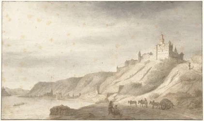 Rheinfels slott nära St. Goar vid Rhen