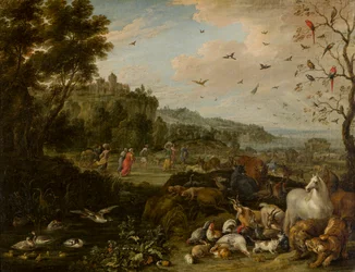 Noah går in i arken