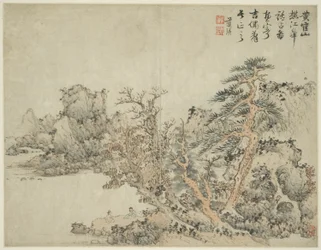 Landskap i stil med antika mästare: efter Wang Meng (ca 1308-1385)