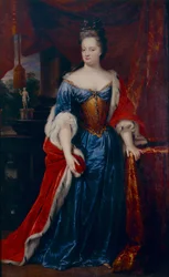 Porträtt av prinsessan Henrietta Amalia av Anhalt-Dessau, prinsessa av Nassau-Dietz (1666 - 1726)
