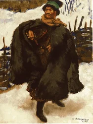 Illustration till romanen Hadji Murad av Leo Tolstoj, 1924