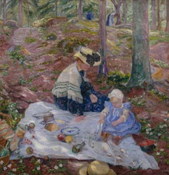 Ingerid och mamma i Birkelunden