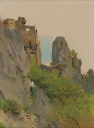 Utsikt över Sú? Ovské-ruinerna, 1875-85