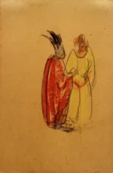Utan titel (Ortrúd och Elsa von Brabant i tvist)
