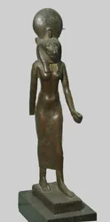 Bronsstaty av den egyptiska gudinnan Sekhmet, 712-332 f.Kr.