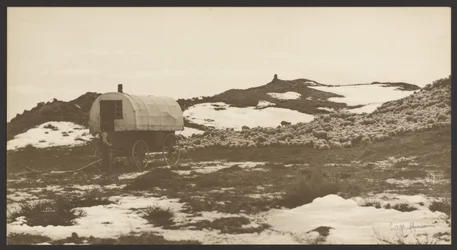 [Drifter, Sheep Wagon och Band on Winter Bedground]