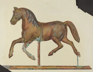 Liten Metal Weather Vane, c. 1940.