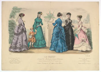 Le Coquet, nr 22, från Journal des Modes Spécial pour Couturières, 1 juli 1869.