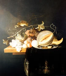 A Still Life of Fruit (olja på duk)