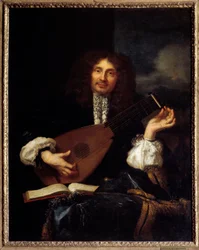 Porträtt av en man som spelar lut: antagligen porträtt av Imbert, kontorist i parlamentet i Aix. Målning tillskriven Laurent Fauchier (1643-1672)