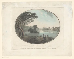 Utsikt över Wilton House Wilton dans Willshire, Chateau du Comte de Pembroke (titel på objekt) Jardins Anglais (serietitel på objekt) English Gardens (serietitel)