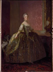 Porträtt av Marie Louise (Marie-Louise) av Bourbon Parme (Bourbon-Parme) (1751-1819) Målning av Laurent Pecheux (1729-1821). Florens, Pitti-palatset