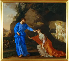 Kristus uppenbarar sig för den heliga Maria Magdalena (målning på duk)