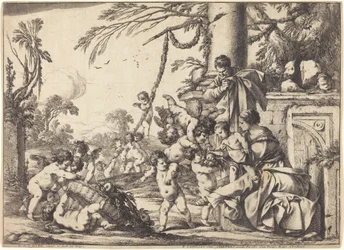 Heliga familjen med Putti