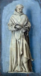 Saint Etienne de Grammont håller en ring i höger hand Camaieu-målning på duk av Laurent de La Hyre (1606-1656) 1600-talets sön. 0,35 x 0,19 m Paris. Louvren